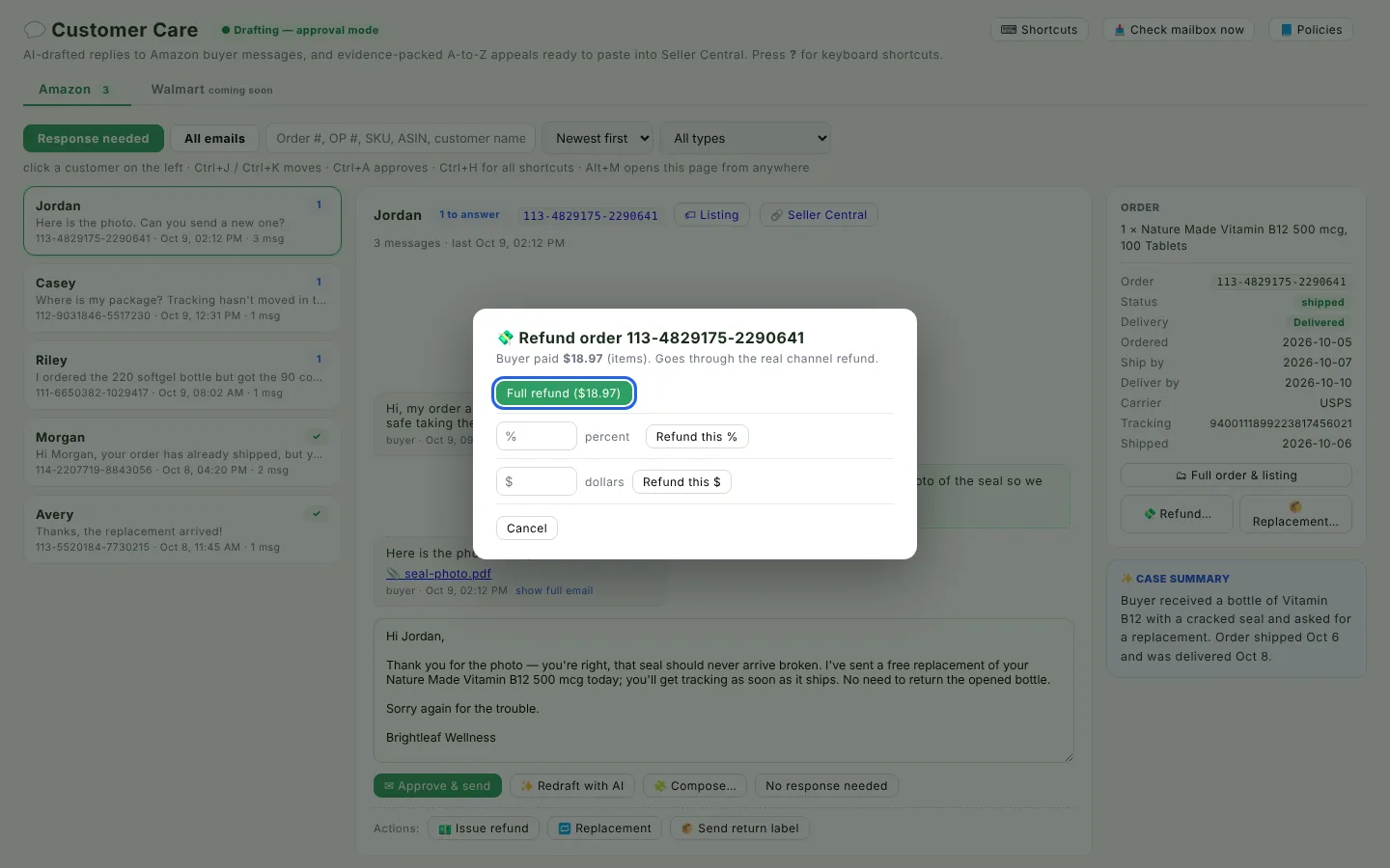 Refund window
